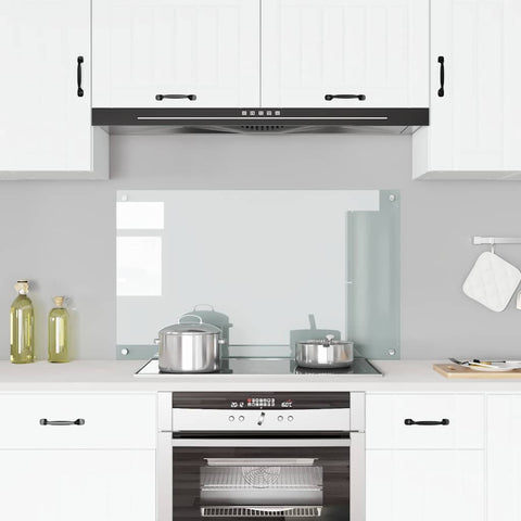 Kitchen Backsplash Transparent 100 x 60 cm Tempered Glass 249477
