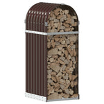 ZNTS Log Holder Brown 40x45x100 cm Galvanised Steel 364567