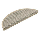 Stair Mats Self-adhesive Sisal-Look 15 pcs 56x17x3 cm Light Green 326863