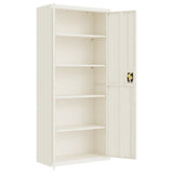 File Cabinet White 90x40x200 cm Steel 339760