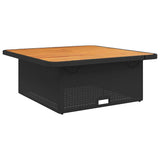 2 Piece Garden Dining Set with Cushions Black Poly Rattan 3277379