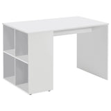 ZNTS FMD Desk with Side Shelves 117x72.9x73.5 cm White 428732