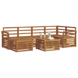 Sectional Sofa Set 7 pcs Natural Solid Acacia Wood 3375129