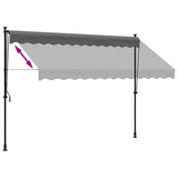 Retractable Awning Anthracite 300x150 cm Fabric and Steel 368740