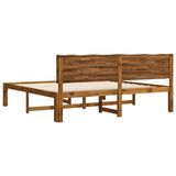 Double Bed Frame with Headboard ROSTOCK Natural 180 x 200 cm 3405456
