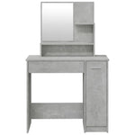 Dressing Table with Mirror Concrete Grey 86.5x35x136 cm 802961