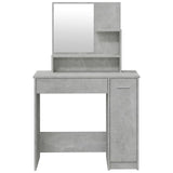 Dressing Table with Mirror Concrete Grey 86.5x35x136 cm 802961