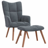Relaxing Chair Dark Grey Velvet 42022442