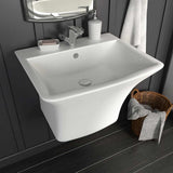 Basin White 53 x 44 x 37 cm Glazed Ceramic 143015