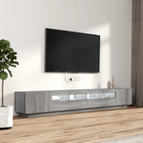 3 Piece TV Cabinet Set with LED Lights Grey Sonoma Engineered Wood 3120174