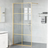 Walk-in Shower Wall Gold 100 x 195 cm Tempered Glass 42022059