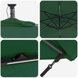 Umbrella Green 249 x 249 x 250 cm Polyester and Aluminium 42003400