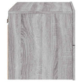 Wall-mounted Bedside Cabinet with LED Lights Grey Sonoma 836822