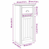 Bathroom Cabinet with Drawer BODO Honey Brown 44 x 30 x 90 cm 42023473