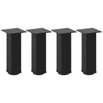 ZNTS Coffee Table Legs 4 pcs Black 42-44 cm Steel 4012464