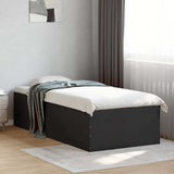 Bed Frame without Mattress Black 75x190 cm Small Single 3280980