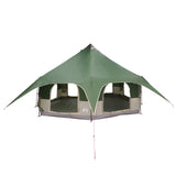Family Tent Green 10-Person 185T Polyester with PU Coating 42017391