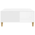 ZNTS Coffee Table White 80x80x36.5 cm Engineered Wood 821092