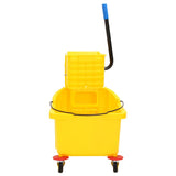 Mop Bucket with Wringer and Wheels Yellow 36 L Polypropylene 154461