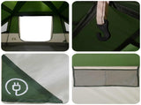 Family Tent with Rainfly Water-resistant 6-Person Green 42042202