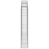 Arched Gabion Baskets 3 pcs 200x30x180/200 cm Galvanised Iron 3146195