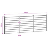 Fence Set 526 x 186 cm WPC and Aluminium Grey 3429395