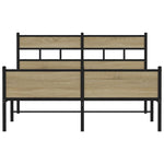 Bed Frame without Mattress Sonoma Oak 140x200 cm Engineered Wood 4017291