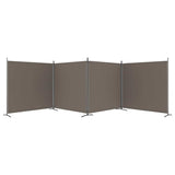 4-Panel Room Divider Anthracite 698x180 cm Fabric 350284