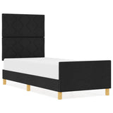 ZNTS Bed Frame Black 80x200 cm Fabric 3344762