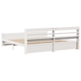 Bed Frame with Headboard without Mattress White 180x200 cm Super King 3306769