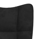 Relaxing Chair with Wheel Black 69 x 61.5 x 102 cm Velvet 42022458
