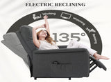 Electric Riser Recline Armchair, with Footrest - Dark Grey T3398P342377