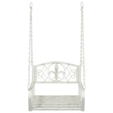 Swing Bench Steel 71.5 x 59 x 55 cm Antique White 42038693