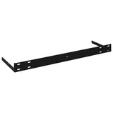 Floating Wall Shelves 2 pcs High Gloss Black 120x23.5x3.8 cm MDF 323779