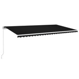 Retractable Awning Anthracite 600 x 350 cm Fabric and Aluminium 3069044