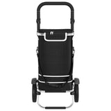 Shopping Trolley Black 36.5 x 46.5 x 100.5 cm Oxford fabric 42002334
