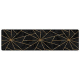 Rug Washable Black and Gold 80x300 cm 136616