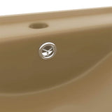 Luxury Basin with Faucet Hole Matt Cream 60x46 cm Ceramic 147029