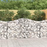 Arched Gabion Baskets 4 pcs 200x50x100/120 cm Galvanised Iron 3145642