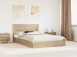 Storage Bed with Drawer Sonoma Oak 120 x 200 cm Engineered Wood 3410260