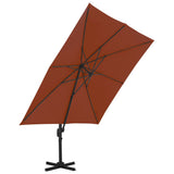 Cantilever Garden Parasol with Aluminium Pole Terracotta 300x300 cm 312316