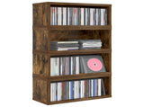 CD Storage Rack 4 pcs Smoked Oak 40 x 17 x 17 cm 8012720