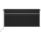 ZNTS Manual Retractable Awning with Blind 3.5x2.5m Anthracite 3069399