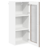 Wall Glass Cabinet LUCCA Brown Oak 40 x 31 x 100 cm 885102