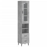 Highboard Concrete Grey 34.5x34x180 cm Engineered Wood 3199317