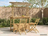Outdoor Bar Table and Stools 3 pcs Natural Bamboo 3469654
