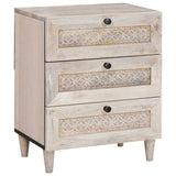 Bedside Cabinet Beige 50 x 33 x 62 cm Solid Acacia wood 4018125