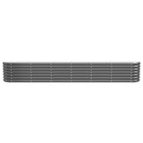 Garden Raised Bed Galvanised Steel 260x40x36 cm Anthracite 318881