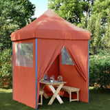 ZNTS Foldable Party Tent Pop-Up with 4 Sidewalls Terracotta 4005005