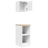 Garage Cabinets 2 pcs White Engineered Wood 3328269